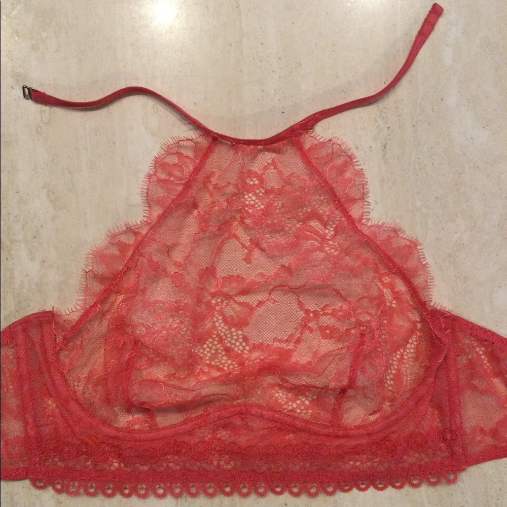 Victoria’s Secret Very Sexy Bra Unlined Sheer Bralette High Neck VS Size 34D - Picture 6 of 7